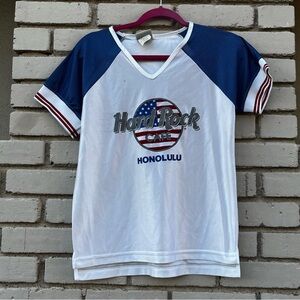 Vtg Hard Rock Cafe Honolulu Jersey Top - Size S/M